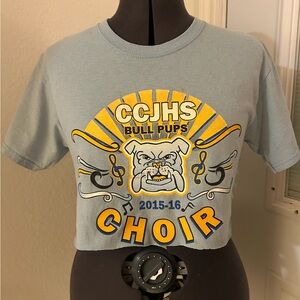 Bull Pups Choir Crop Top - Light Blue